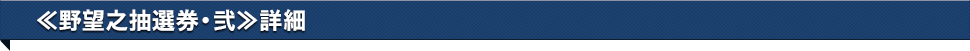 ≪野望之抽選券・弐≫詳細
